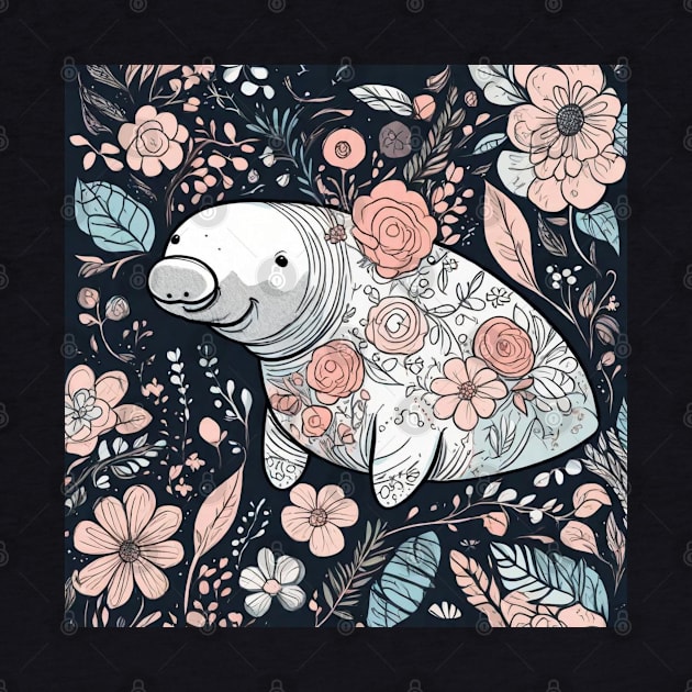 Floral manatee gift ideas by WeLoveAnimals